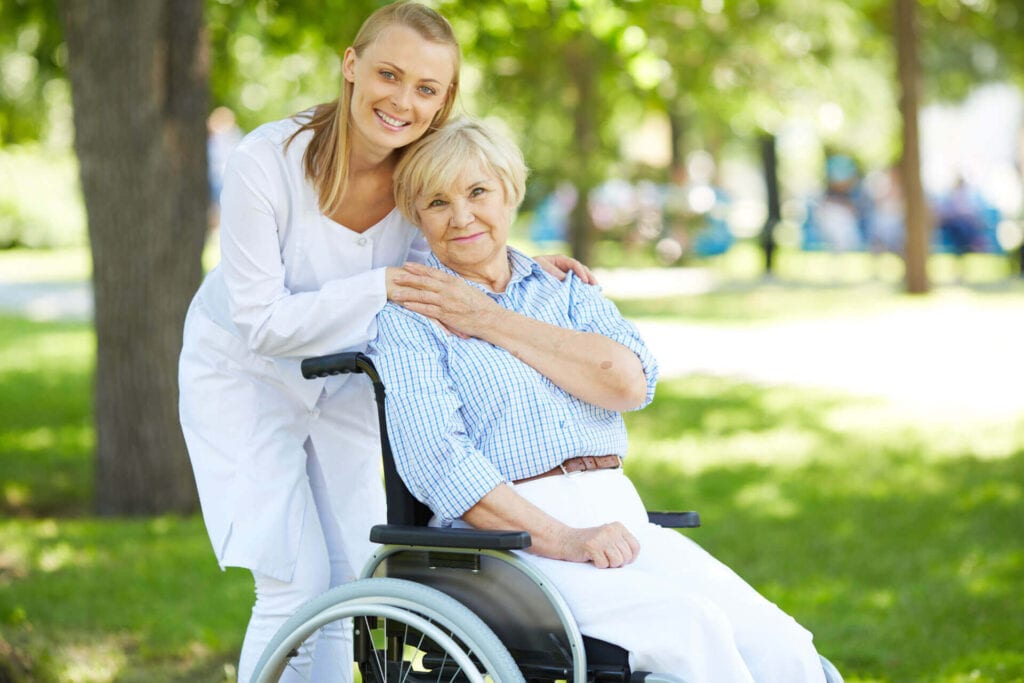 Elder and Medical Person in the Field