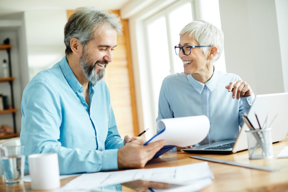 Happy Elder Couple Smiling